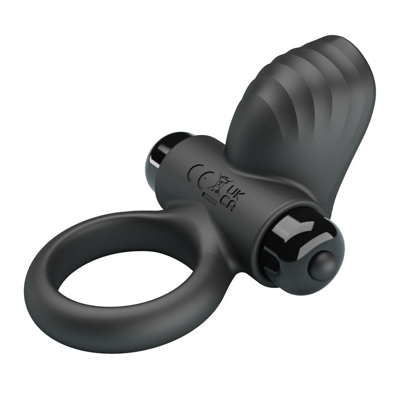PRETTY LOVE - ANILLO VIBRADOR PARA PENE ADRIEN 10 FUNCIONES NEGRO