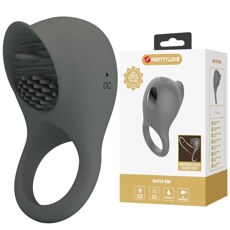 PRETTY LOVE - ANILLO VIBRADOR RECARGABLE CON ESTIMULACIÓN ORAL
