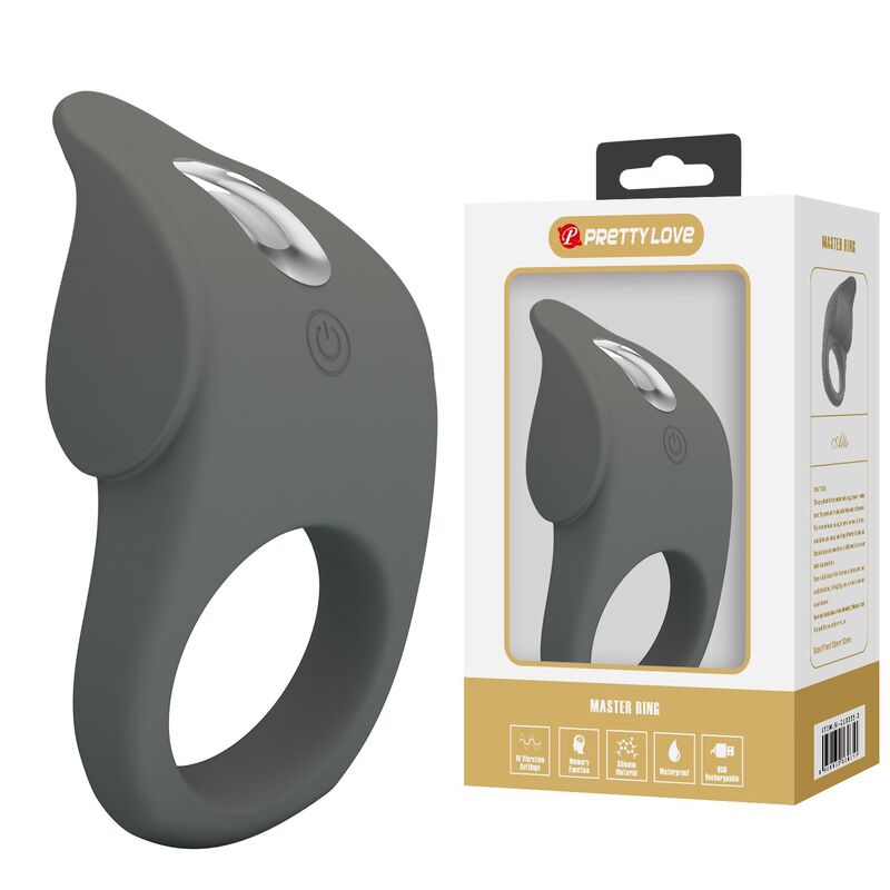 PRETTY LOVE - ANILLO VIBRADOR RECARGABLE SILICONA FLEXIBLE