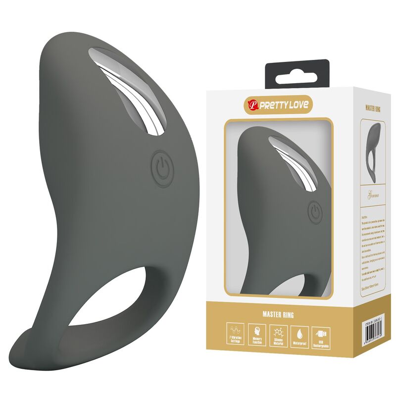 PRETTY LOVE - ANILLO VIBRADOR RECARGABLE SILICONA SUAVE
