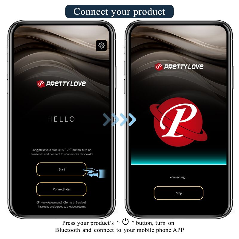 PRETTY LOVE - ANTHONY VIBRADOR ANAL Y PERINEAL APP CONTROL NEGRO