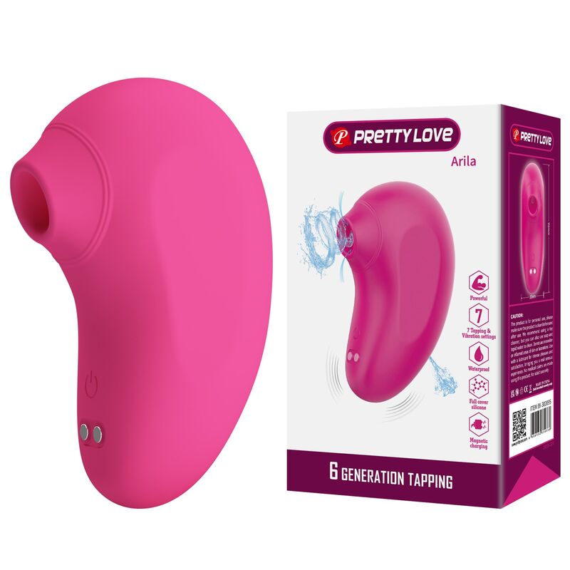 PRETTY LOVE - ARILA SUCCIONADOR DE CLÍTORIS CON VIBRACIÓN RECARGABLE ROSA