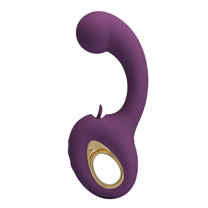 PRETTY LOVE - BRYNNLEE VIBRADOR CON ESTIMULADOR ORAL RECARGABLE 10 VIBRACIONES Y 5 FUNCIONES DE LAMIDO MORADO
