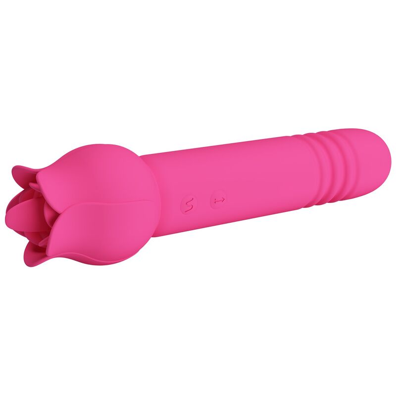 PRETTY LOVE - CHALEY VIBRADOR CON ESTIMULACIÓN ORAL, EMPUJE Y CLITORAL RECARGABLE ROSA