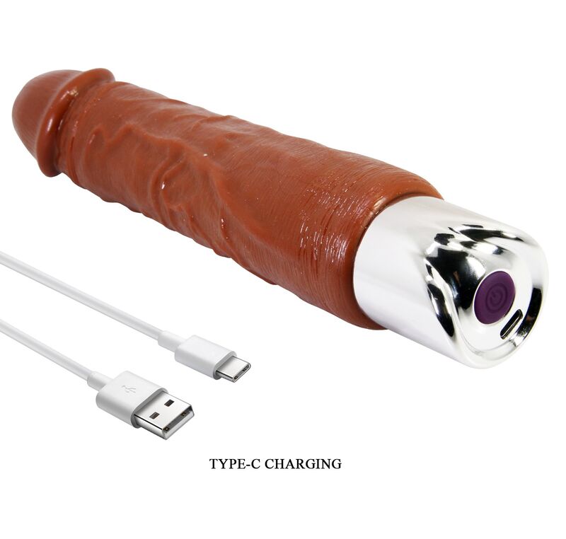 PRETTY LOVE - DUKE VIBRADOR REALÍSTICO 23,5 CM Ø 4,8 CM COLOR MARRÓN