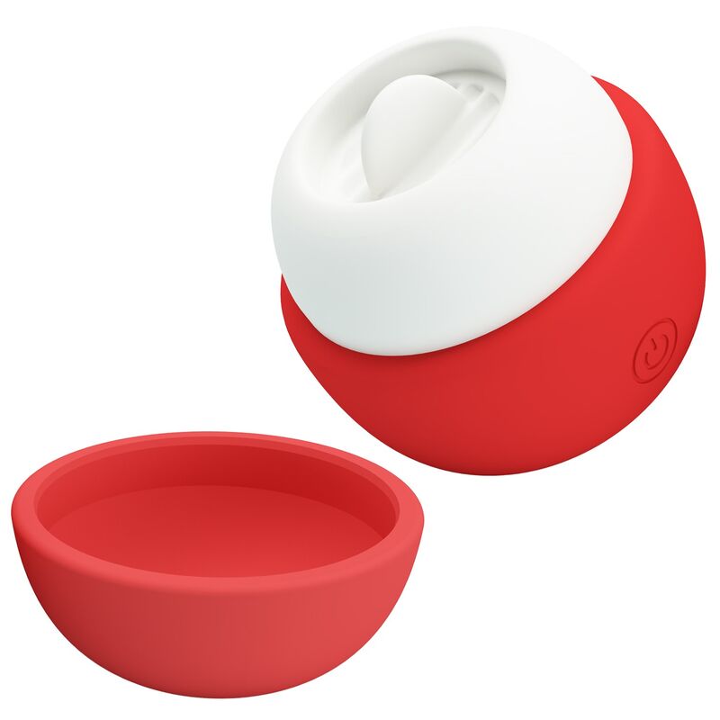 PRETTY LOVE - ESTIMULADOR CLITORAL CON EFECTO LENGUA RECARGABLE ROJO