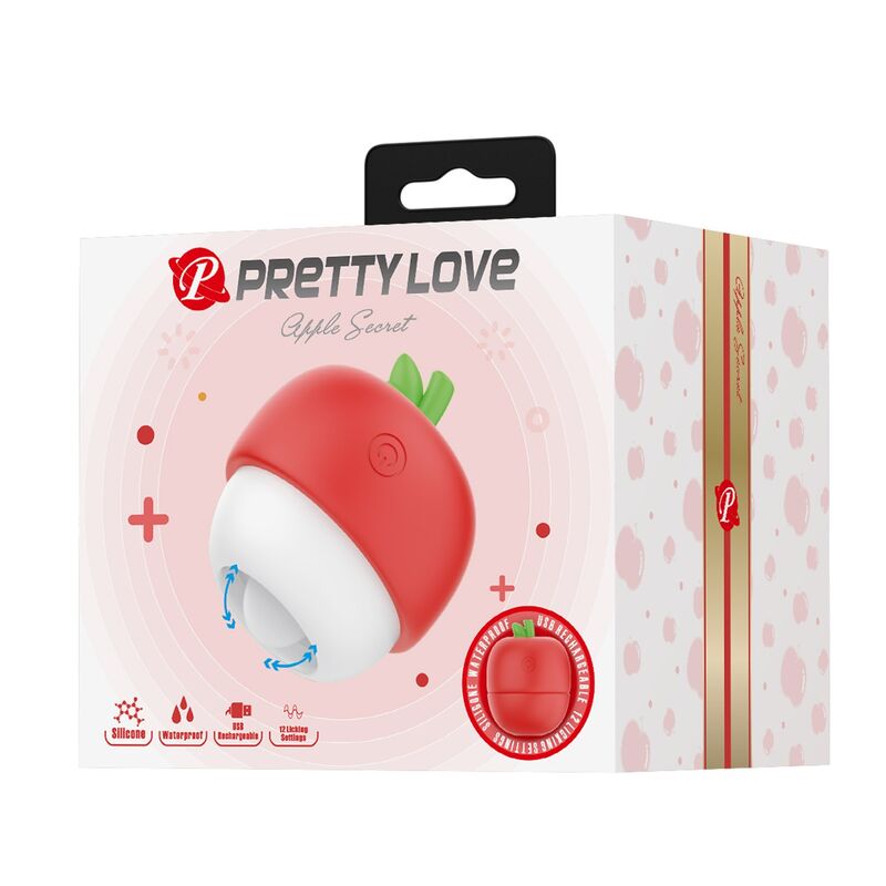 PRETTY LOVE - ESTIMULADOR CLITORAL CON EFECTO LENGUA RECARGABLE ROJO