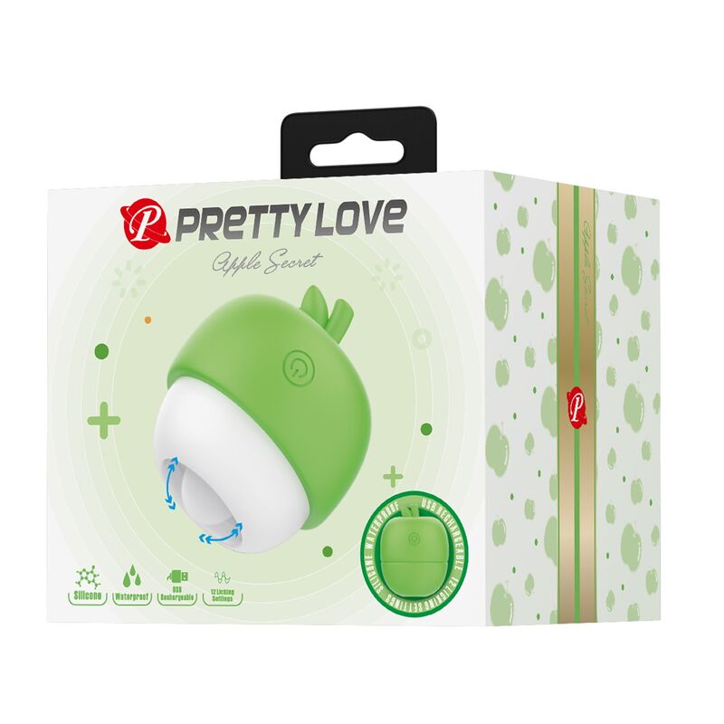 PRETTY LOVE - ESTIMULADOR CLITORAL CON EFECTO LENGUA RECARGABLE VERDE