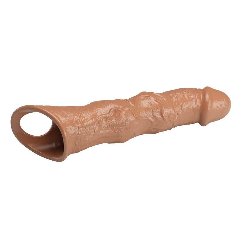 PRETTY LOVE - FUNDA EXTENSORA PARA PENE AJUSTABLE 28 CM Ø 4,5 CM COLOR MARRÓN