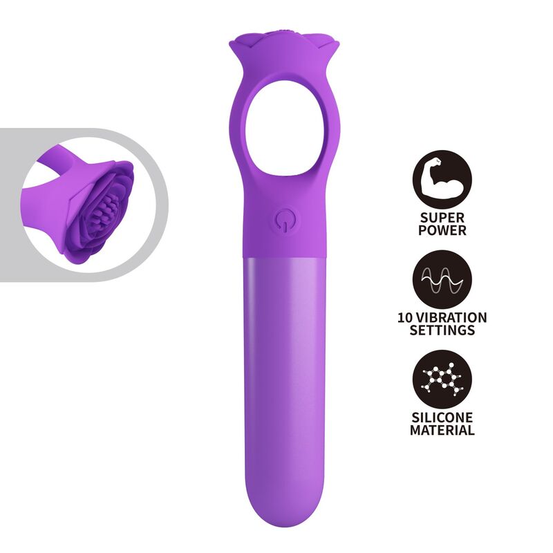 PRETTY LOVE - GIANA MINI MASAJEADOR VIBRADOR RECARGABLE MORADO