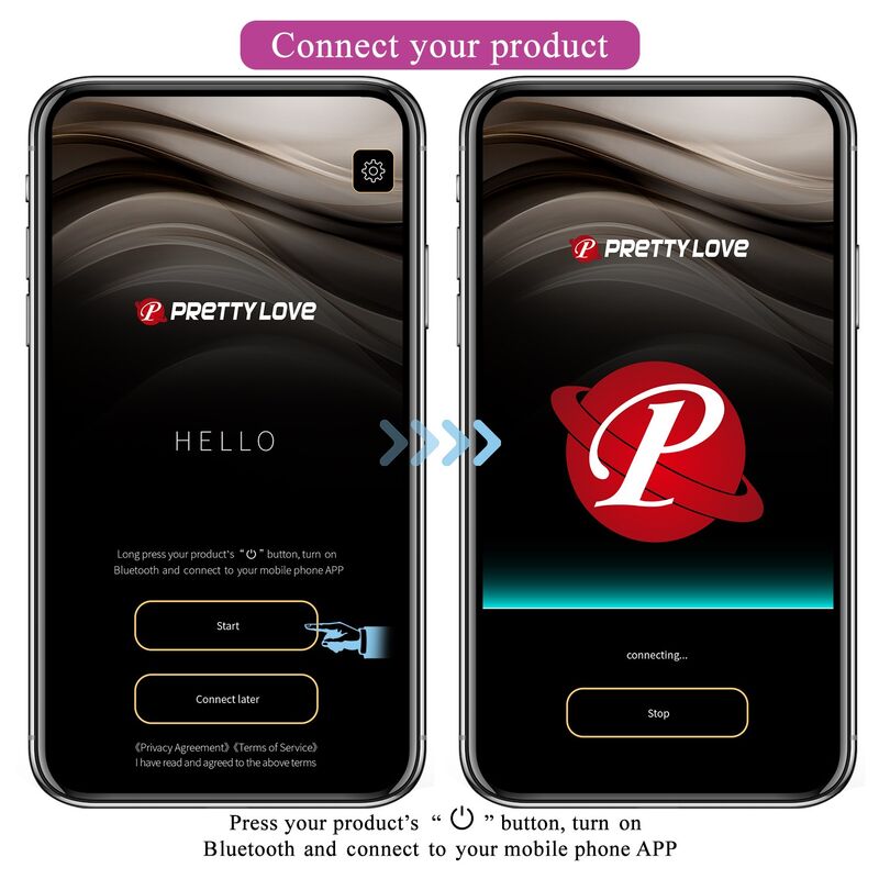 PRETTY LOVE - HUEVO VIBRADOR PULSEN CONTROL APP 12 FUNCIONES RECARGABLE USB VERDE-AMARILLO