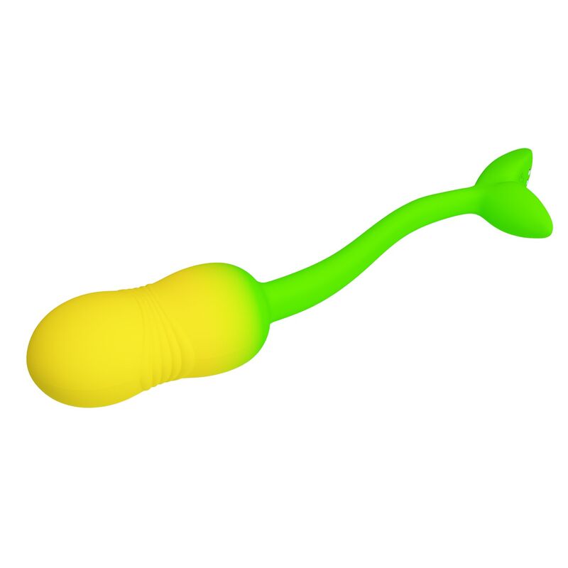 PRETTY LOVE - HUEVO VIBRADOR PULSEN CONTROL APP 12 FUNCIONES RECARGABLE USB VERDE-AMARILLO