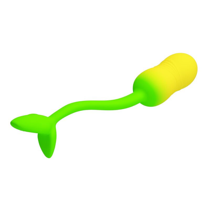 PRETTY LOVE - HUEVO VIBRADOR PULSEN CONTROL APP 12 FUNCIONES RECARGABLE USB VERDE-AMARILLO