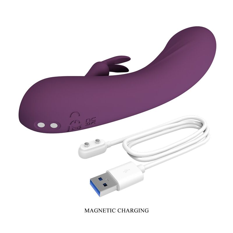 PRETTY LOVE - LANDYN VIBRADOR RABBIT RECARGABLE 10 FUNCIONES MORADO