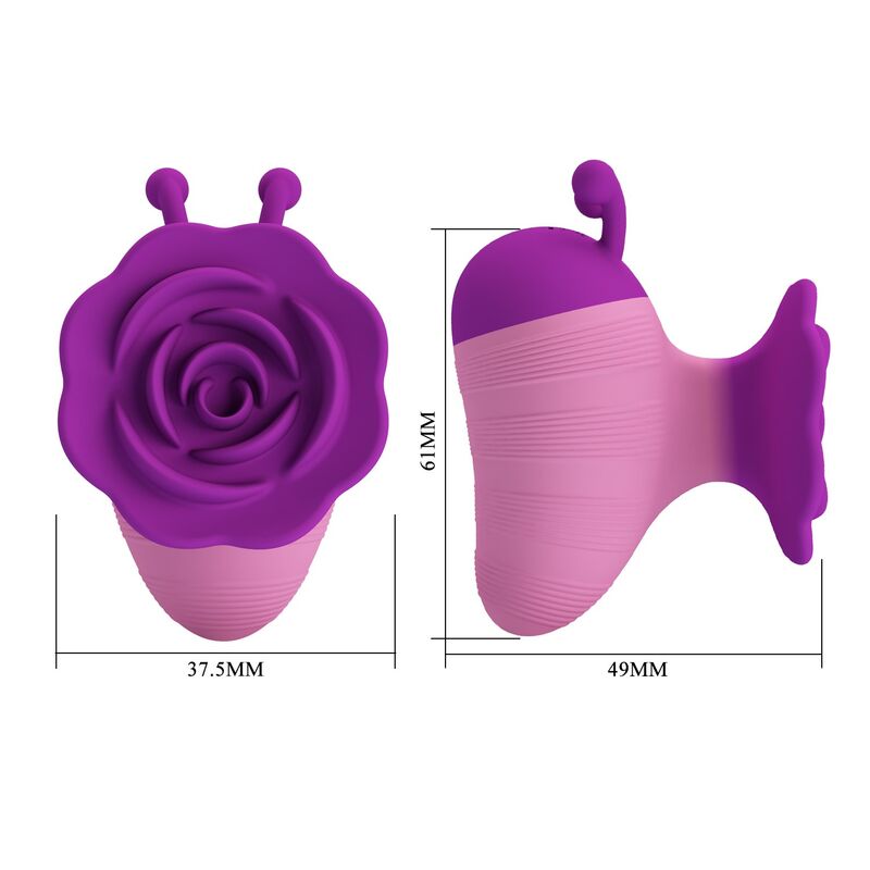 PRETTY LOVE - LITTLE BEE ESTIMULADOR DE CLÍTORIS 7 MODOS RECARGABLE MORADO-ROSA