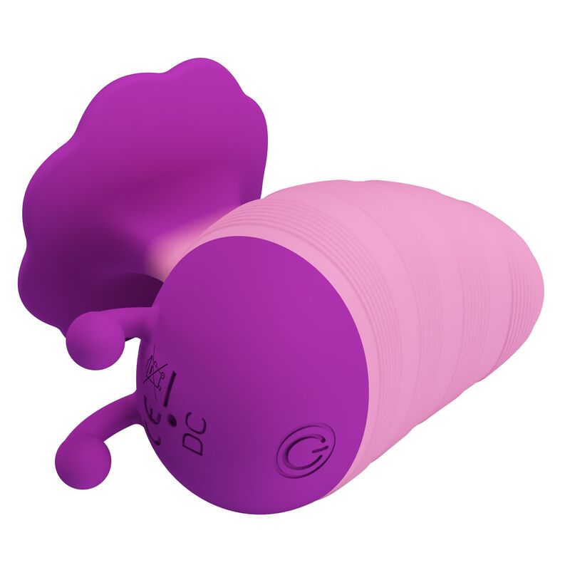 PRETTY LOVE - LITTLE BEE ESTIMULADOR DE CLÍTORIS 7 MODOS RECARGABLE MORADO-ROSA