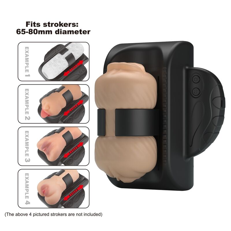 PRETTY LOVE - QUIRIN MASTURBADOR AUTOMÁTICO CON EMPUJE USB COLOR NEGRO