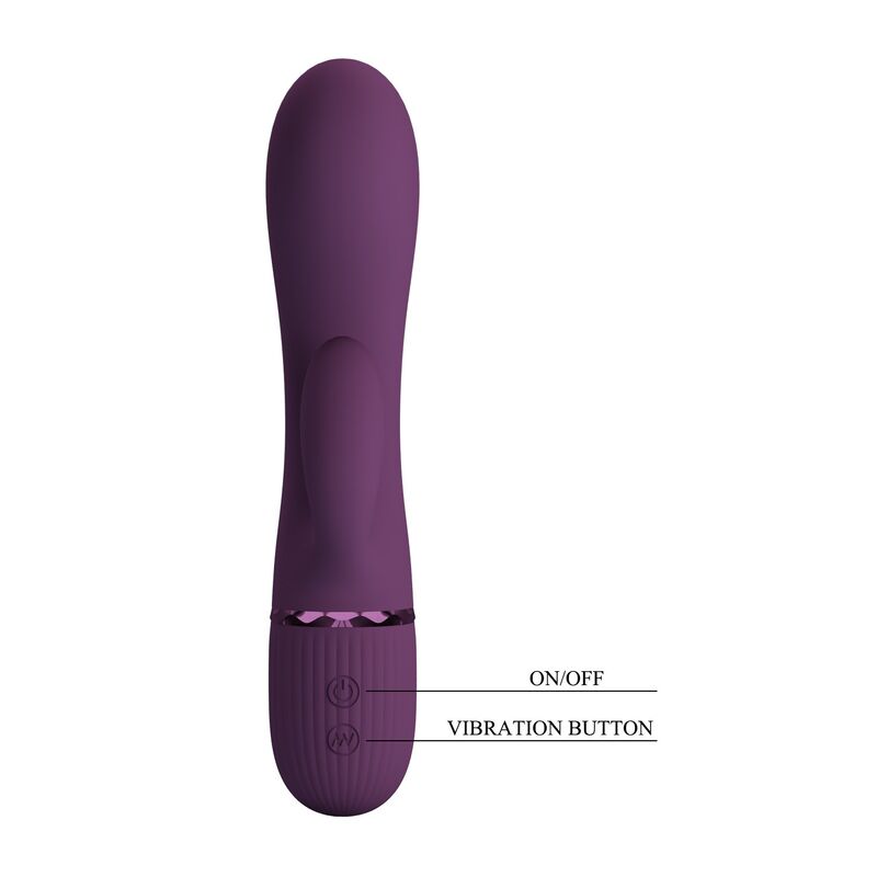 PRETTY LOVE - MARGIE VIBRADOR RABBIT RECARGABLE 10 FUNCIONES MORADO