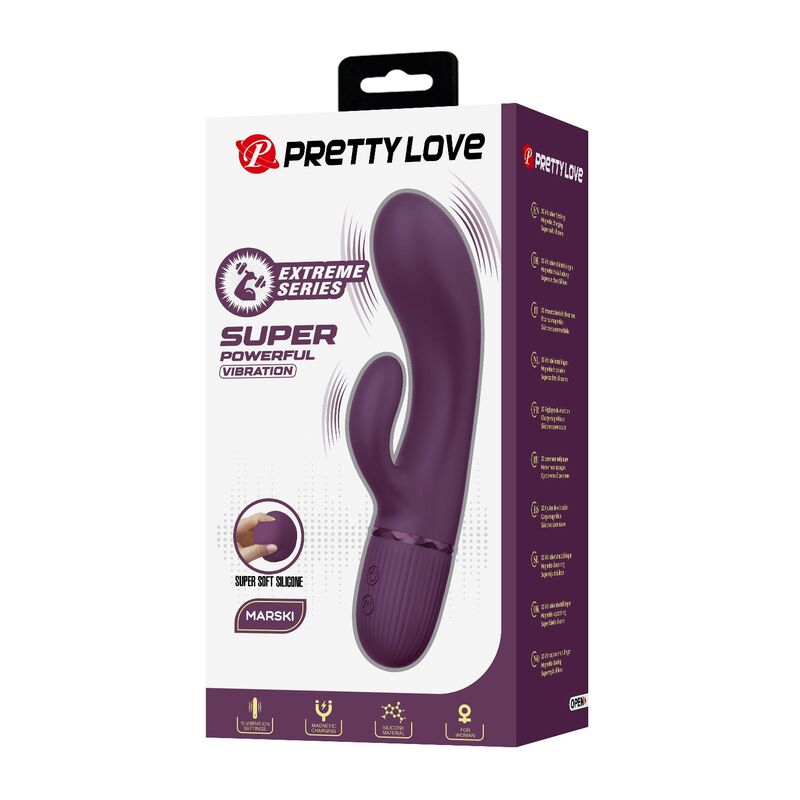 PRETTY LOVE - MARGIE VIBRADOR RABBIT RECARGABLE 10 FUNCIONES MORADO