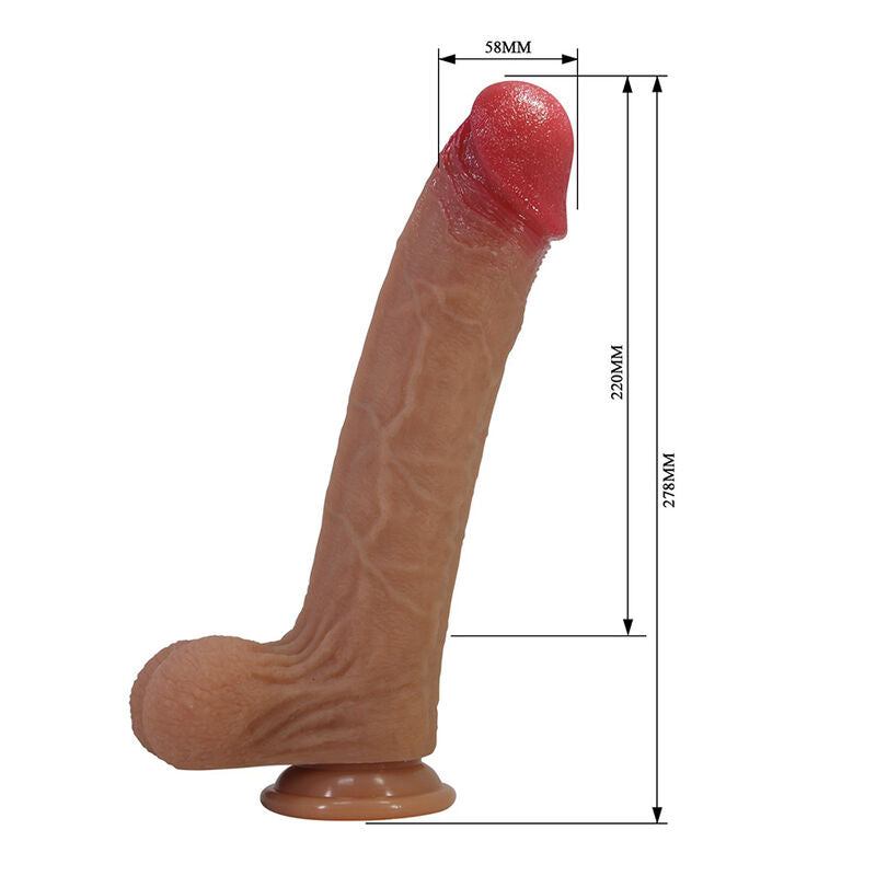 PRETTY LOVE - ORSEN DILDO REALÍSTICO CON VENTOSA 27,7 CM Ø 5 CM
