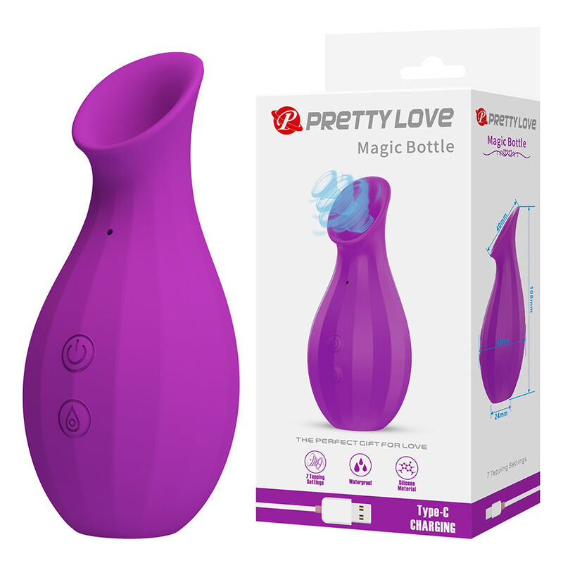 PRETTY LOVE - MAGIC BOTTLE SUCCIONADOR DE CLÍTORIS RECARGABLE MORADO