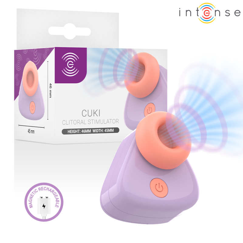 INTENSE - CUKI ESTIMULADOR DE CLÍTORIS POR SUCCIÓN RECARGABLE USB LILA