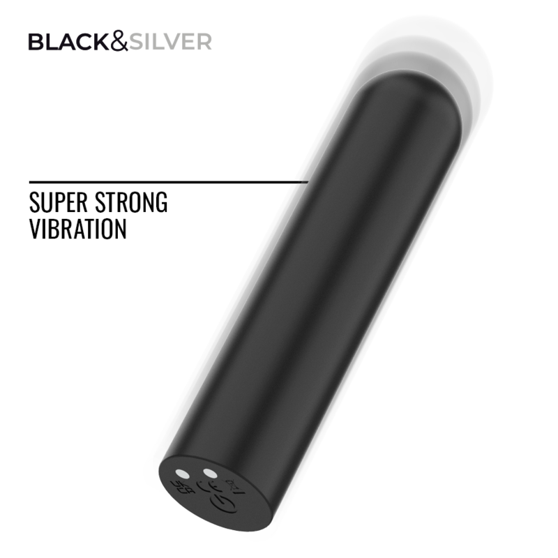 BLACK & SILVER - JACOB BALA VIBRADORA RECARGABLE USB NEGRO