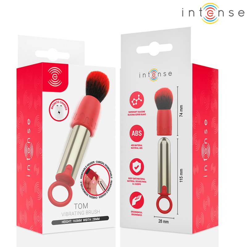 INTENSE - TOM BROCHA VIBRADORA RECARGABLE USB ROJO