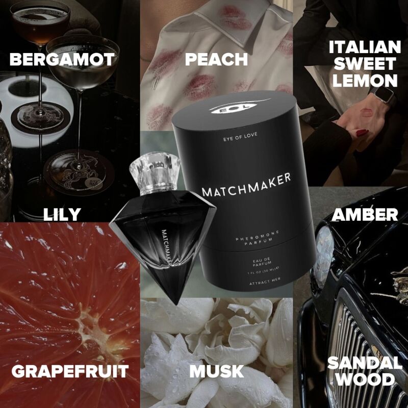 EYE OF LOVE - MATCHMAKER BLACK DIAMOND LGBTQ PERFUME FEROMONAS PARA ÉL 30 ML