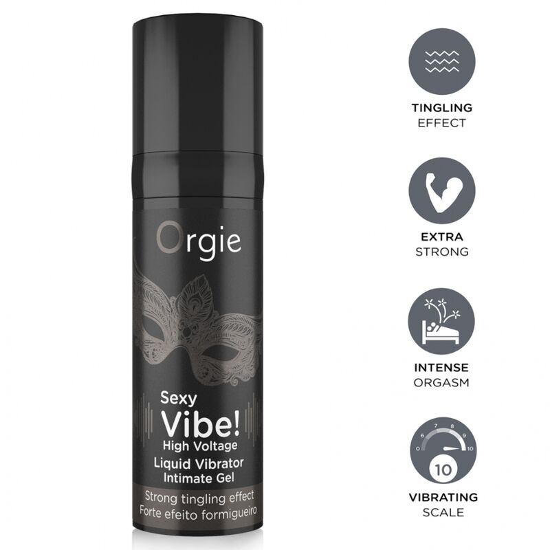 ORGIE - SEXY VIBE! HIGH VOLTAGE GEL ÍNTIMO EFECTO VIBRANTE EXTRA FUERTE 15 ML