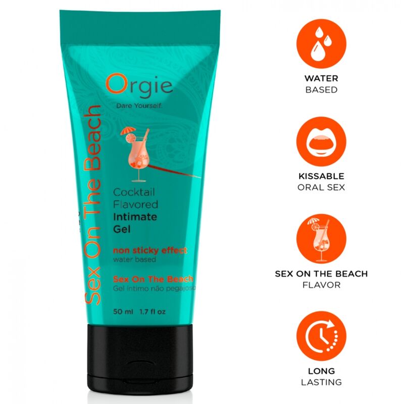 ORGIE - LUBE TUBE COCKTAIL SEX ON THE BEACH GEL ÍNTIMO BESABLE BASE AGUA 50 ML