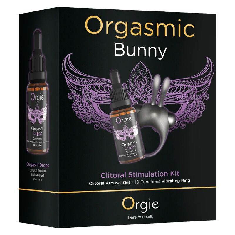 ORGIE - ORGASMIC BUNNY KIT DE ESTIMULACIÓN CON ANILLO VIBRADOR