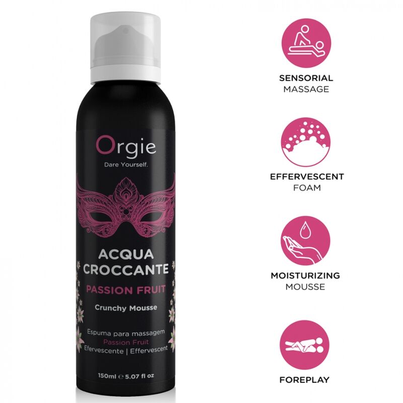 ORGIE - ACQUA CROCCANTE PASSION FRUIT MOUSSE CREPITANTE DE MASAJE 150 ML