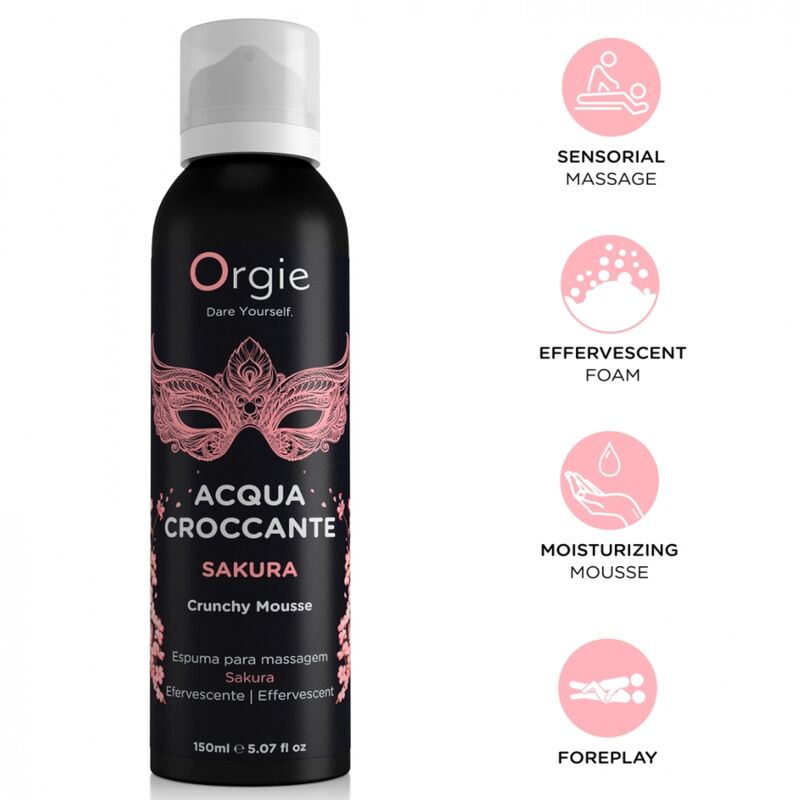 ORGIE - ACQUA CROCCANTE SAKURA MOUSSE CREPITANTE DE MASAJE 150 ML