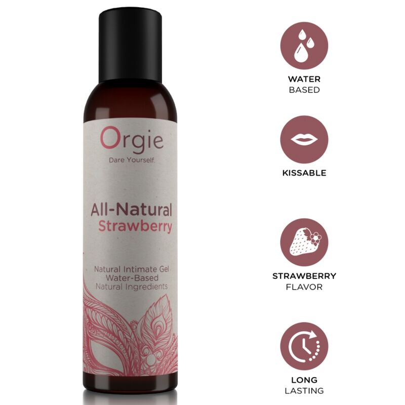 ORGIE - ALL-NATURAL STRAWBERRY GEL ÍNTIMO BASE AGUA BESABLE 150 ML