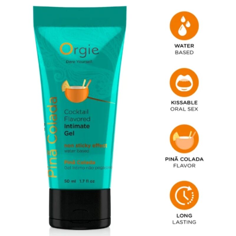 ORGIE - LUBE TUBE COCKTAIL PIÑA COLADA GEL ÍNTIMO BESABLE BASE AGUA 50 ML