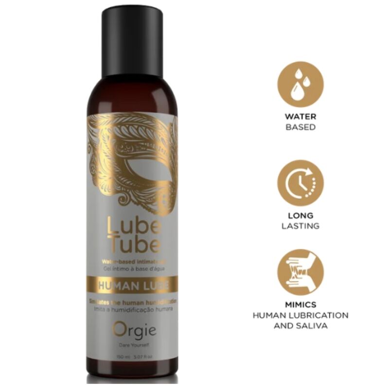ORGIE - LUBE TUBE HUMAN LUBE GEL ÍNTIMO BASE AGUA EFECTO NATURAL 150 ML