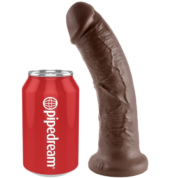 KING COCK - 8 PENE MARRÓN 20.3 CM