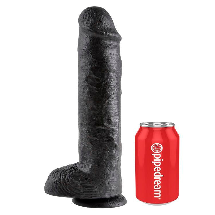 KING COCK - PENE REALISTICO NEGRO 28 CM