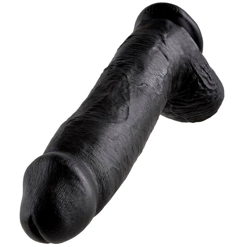 KING COCK - PENE REALISTICO NEGRO 30.48 CM