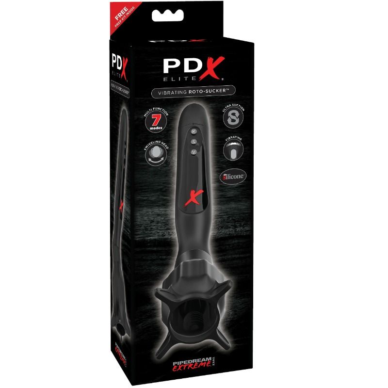 PDX ELITE - ESTIMULADOR CON VIBRACIÓN Y ONDAS ESTIMULADORAS ROTO-SUCKER